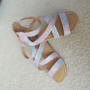 Girls Bejeweled Sandals, Size 12